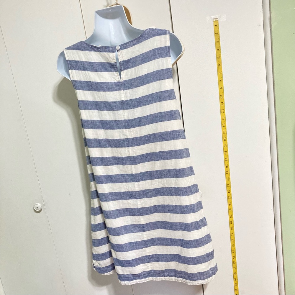 BEACH LUNCH LOUNGE Alina Nautical Stripe Linen Cotton Shift Dress Womens XS - Picture 10 of 13